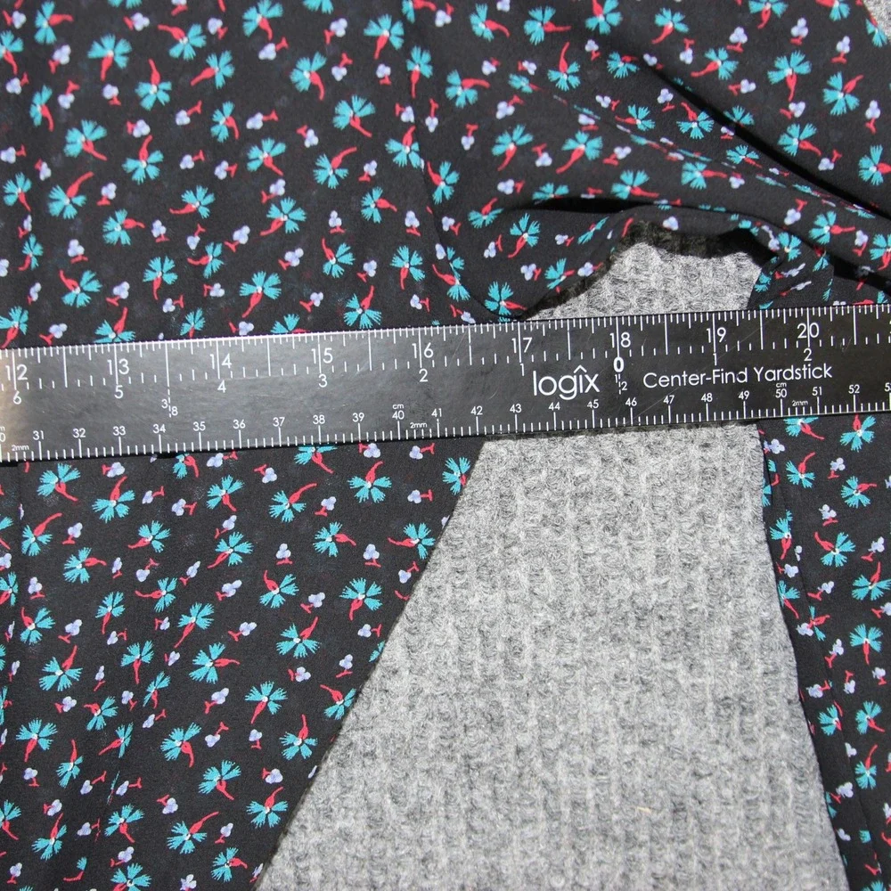 Vintage Robbie Bee Floral Print Dress Womens S Long Sleeve Midi Tie Waist Whimsy